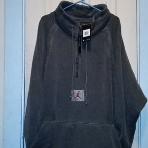 Jordan nwt grey flight quarter zip w strings sweatshirt 🔥🔥🔥🔥